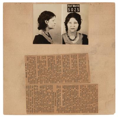 Lot #199 George 'Machine Gun' Kelly and Kathryn Kelly Fingerprint Card and Photo Archive - Image 2