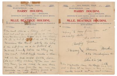 Lot #778 Harry Houdini: Sensational handwritten