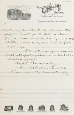 Lot #155 Annie Oakley: Annie Oakley reports on her Pinehurst performances: 