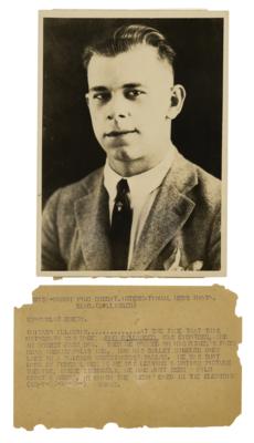 Lot #198 John Dillinger 'Indiana Reformatory School' Document Signed - Image 2