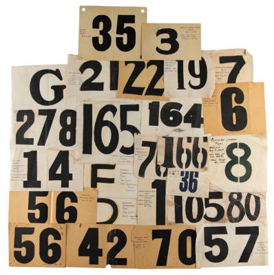 Lot #6038 1930s Track & Field Athlete Numbers Worn