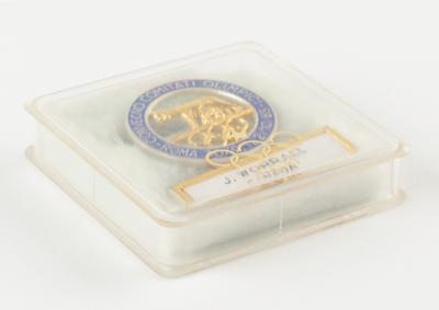 Lot #6299 Rome 1965 National Olympic Committees (ANOC) First General Assembly Badge for James Worrall - Image 2