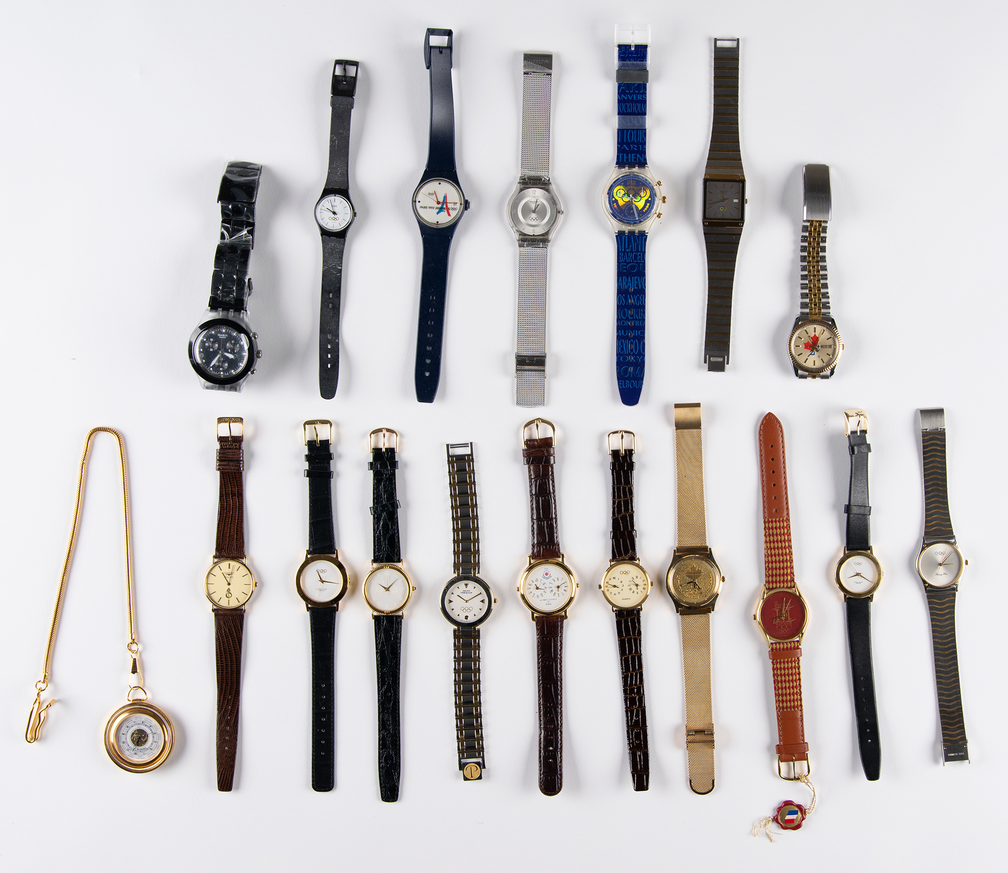 Lot #6183 Olympic Watch Group Lot (18) - From the Collection of IOC Member James Worrall - Image 3