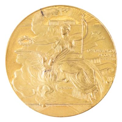 Lot #6004 Athens 1896 Olympics Gilt Bronze
