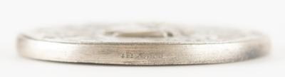 Lot #6102 Grenoble 1968 Winter Olympics Silvered Bronze Participation Medal - From the Collection of IOC Member James Worrall - Image 3