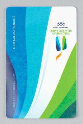 Lot #6374 Vancouver 2010 Winter Olympics Miniature Replica Torch - From the Collection of IOC Member James Worrall - Image 10