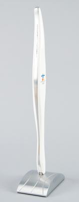 Lot #6374 Vancouver 2010 Winter Olympics Miniature Replica Torch - From the Collection of IOC Member James Worrall - Image 2