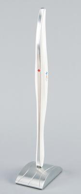 Lot #6374 Vancouver 2010 Winter Olympics Miniature Replica Torch - From the Collection of IOC Member James Worrall - Image 3