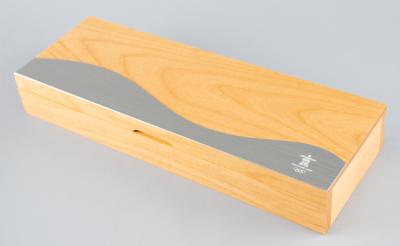 Lot #6374 Vancouver 2010 Winter Olympics Miniature Replica Torch - From the Collection of IOC Member James Worrall - Image 6