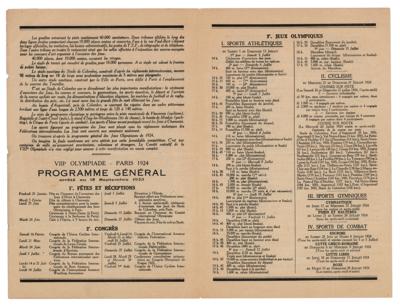Lot #6206 Paris 1924 Summer Olympics Program - Image 2