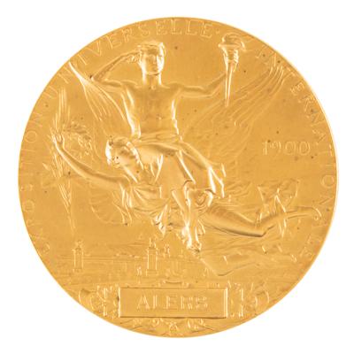 Lot #6184 Paris 1900 Exposition Universelle Non-Athletic Gilt Bronze Award Medal - Image 2