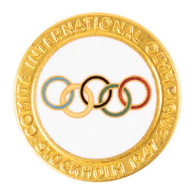 Lot #6256 40th IOC Session in Stockholm, 1947. IOC Session Pin - Image 1