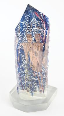 Lot #6147 Canadian Olympic Order in Gold Glass Sculpture by Jean-Marie Giguere - From the Collection of IOC Member James Worrall - Image 5