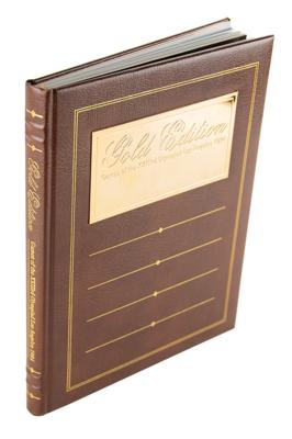 Lot #6342 Los Angeles 1984 Summer Olympics 'Gold Edition' Multi-Signed Commemorative Book - Image 1