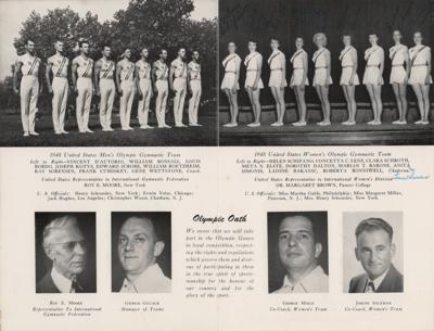 Lot #6262 London 1948 Summer Olympics Team USA Women's Gymnastics Signatures - Image 2
