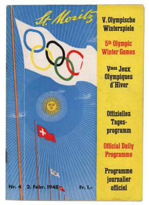 Lot #6257 St. Moritz 1948 Winter Olympics Daily Program - Image 1