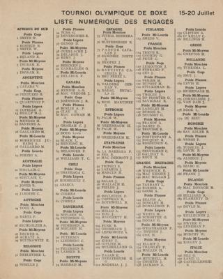 Lot #6207 Paris 1924 Olympics Daily Program for Boxing - Image 3