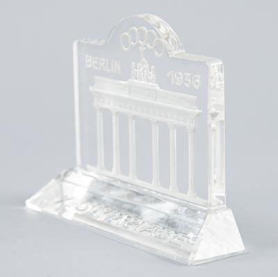 Lot #6055 Berlin 1936 Summer Olympics Crystal Paperweight - Image 2