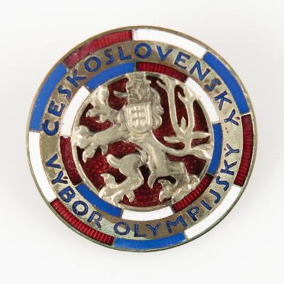 Lot #6244 Berlin 1936 Summer Olympics Czechoslovak Olympic Committee Pin - Image 1