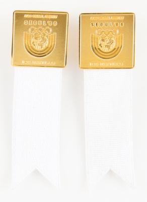 Lot #6350 5th ANOC General Assembly 1986 Seoul Badges - From the Collection of IOC Member James Worrall - Image 1