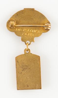 Lot #6056 Tokyo 1940 Summer Olympics Team USA Weightlifting Trials Pin - Image 2