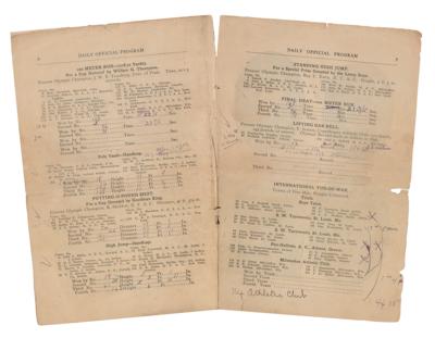 Lot #6017 St. Louis 1904 Olympics Daily Program - Image 5