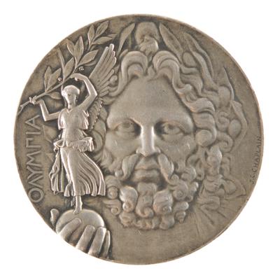 Lot #6018 Athens 1906 Intercalated Olympics Silver Winner's Medal - Image 1
