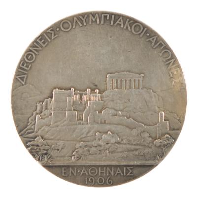 Lot #6018 Athens 1906 Intercalated Olympics Silver Winner's Medal - Image 2