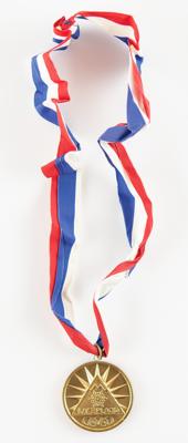 Lot #6329 Lake Placid 1979 Gold Winner's Medal from the World Luge Test - Image 1