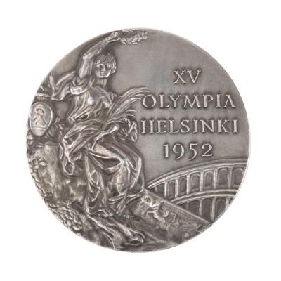 Lot #6063 Helsinki 1952 Summer Olympics (2) Silver Winner's Medals with Diplomas ? From the Collection of Cyclist Thomas Shardelow - Image 3