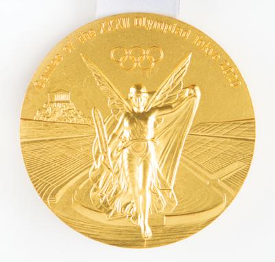 Lot #6398 Tokyo 2020 Summer Olympics Gold Winner's Medal with Official Case, Pin, and Diploma - Image 3