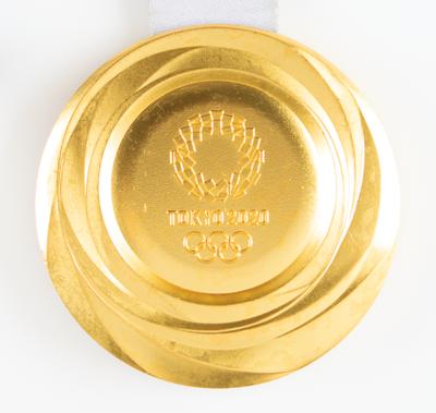 Lot #6398 Tokyo 2020 Summer Olympics Gold Winner's Medal with Official Case, Pin, and Diploma - Image 4