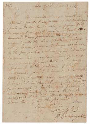 Lot #16 James Monroe Docketed Letter by Edward Carrington - Image 1