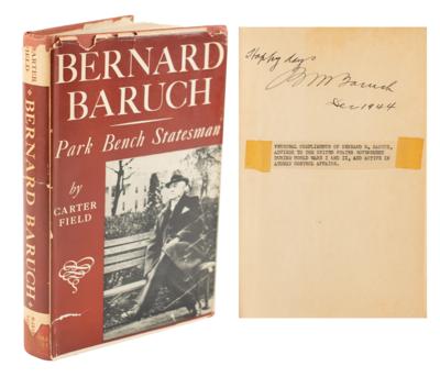 Lot #235 Bernard Baruch Signed Photograph and Signed Book - Image 1