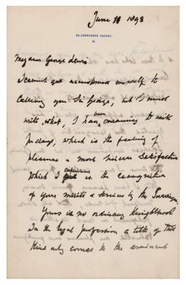 Lot #248 Lord Randolph Churchill Autograph Letter Signed - Image 1