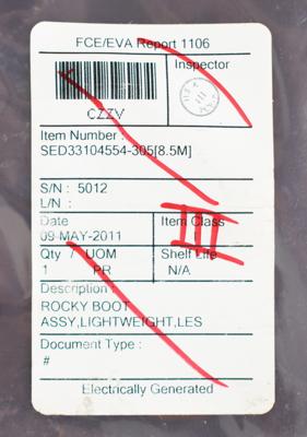 Lot #419 STS-129 LES Boot Assembly, Lightweight (Issued as Flight Ready) - Image 4