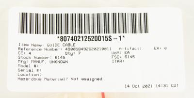 Lot #416 Space Shuttle Cable Guide (4) Assemblies - Image 3