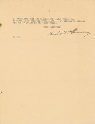 Lot #107 Herbert Hoover Typed Letter Signed - Image 2