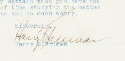 Lot #160 Harry S. Truman: 