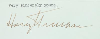 Lot #159 Harry S. Truman: 