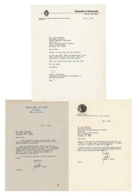 Lot #393 Neil Armstrong, Gene Cernan, and James Lovell (3) Typed Letters Signed - Image 1