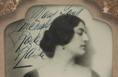 Lot #574 Rosa Raisa Signed Photograph and Brooch - Image 2
