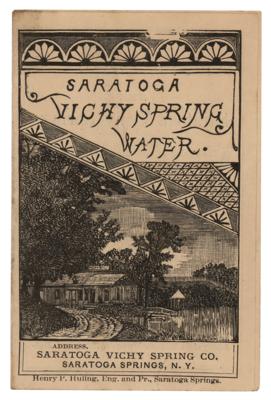 Lot #294 New York: Saratoga Vichy Spring Co. Brochure - Image 1