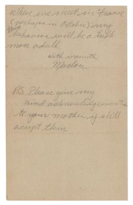 Lot #675 Marlon Brando Autograph Letter Signed on Breakup with Solange Podell - Image 3