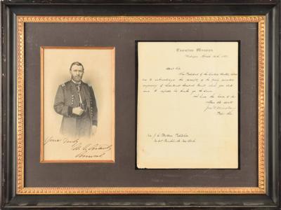 Lot #48 U. S. Grant Signed Engraving - Image 1