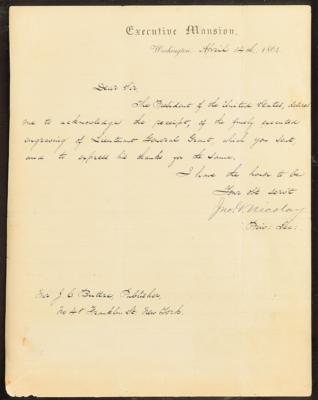 Lot #48 U. S. Grant Signed Engraving - Image 2