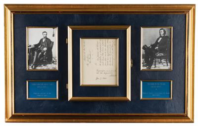 Lot #45 Abraham Lincoln Autograph Endorsement Signed as President for Bull Run Veteran - Image 1