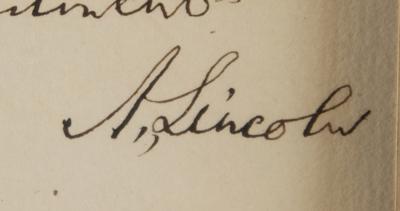 Lot #45 Abraham Lincoln Autograph Endorsement Signed as President for Bull Run Veteran - Image 3