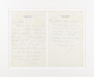 Lot #67 Jacqueline Kennedy: Jackie sends sincere thanks to family photographer Mark Shaw: 