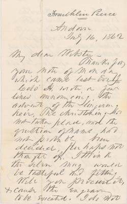 Lot #28 Franklin Pierce Autograph Letter Signed - Image 1